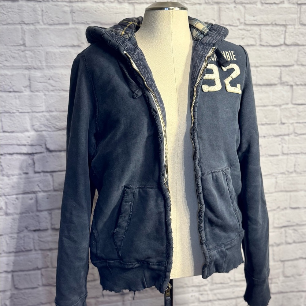 00’s Abercrombie & Fitch Grindstone Creek Blue and Yellow Plaid Jacket